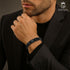 Uniqal Lederarmband Herren Schwarz, stilvolles Accessoire zu Anzug und Business Look